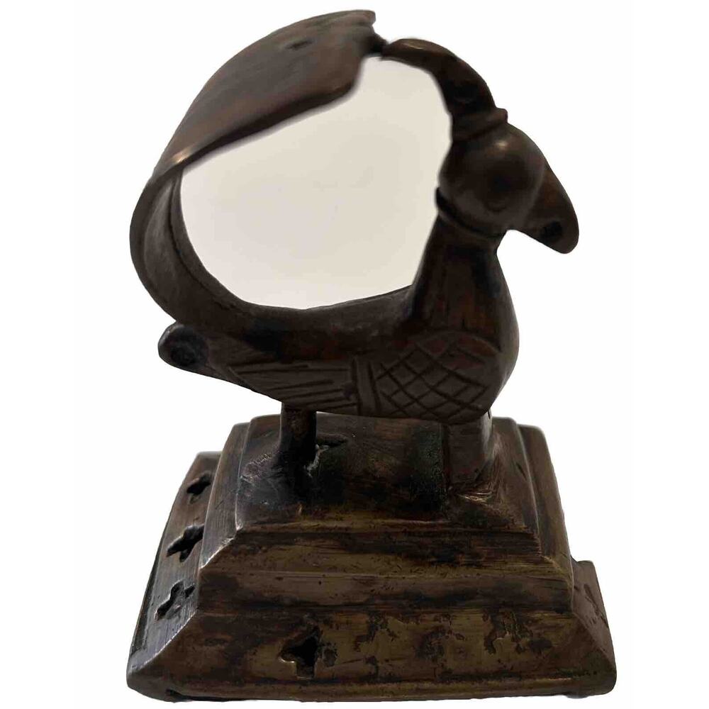 Antique Indian Brass Foot Scrubber-Vajri L-19th Century